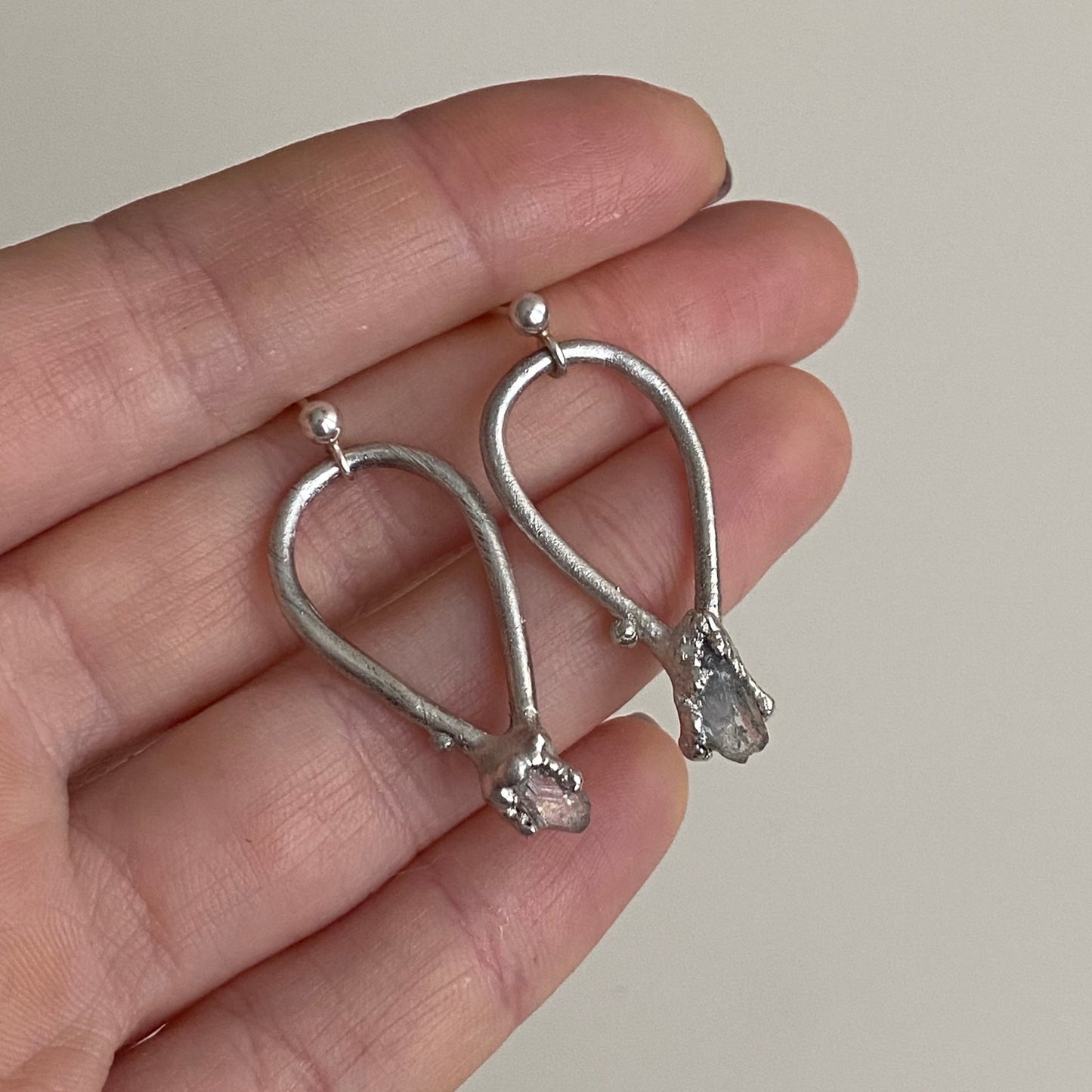 Quartz earrings