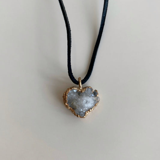 Heart stone necklace