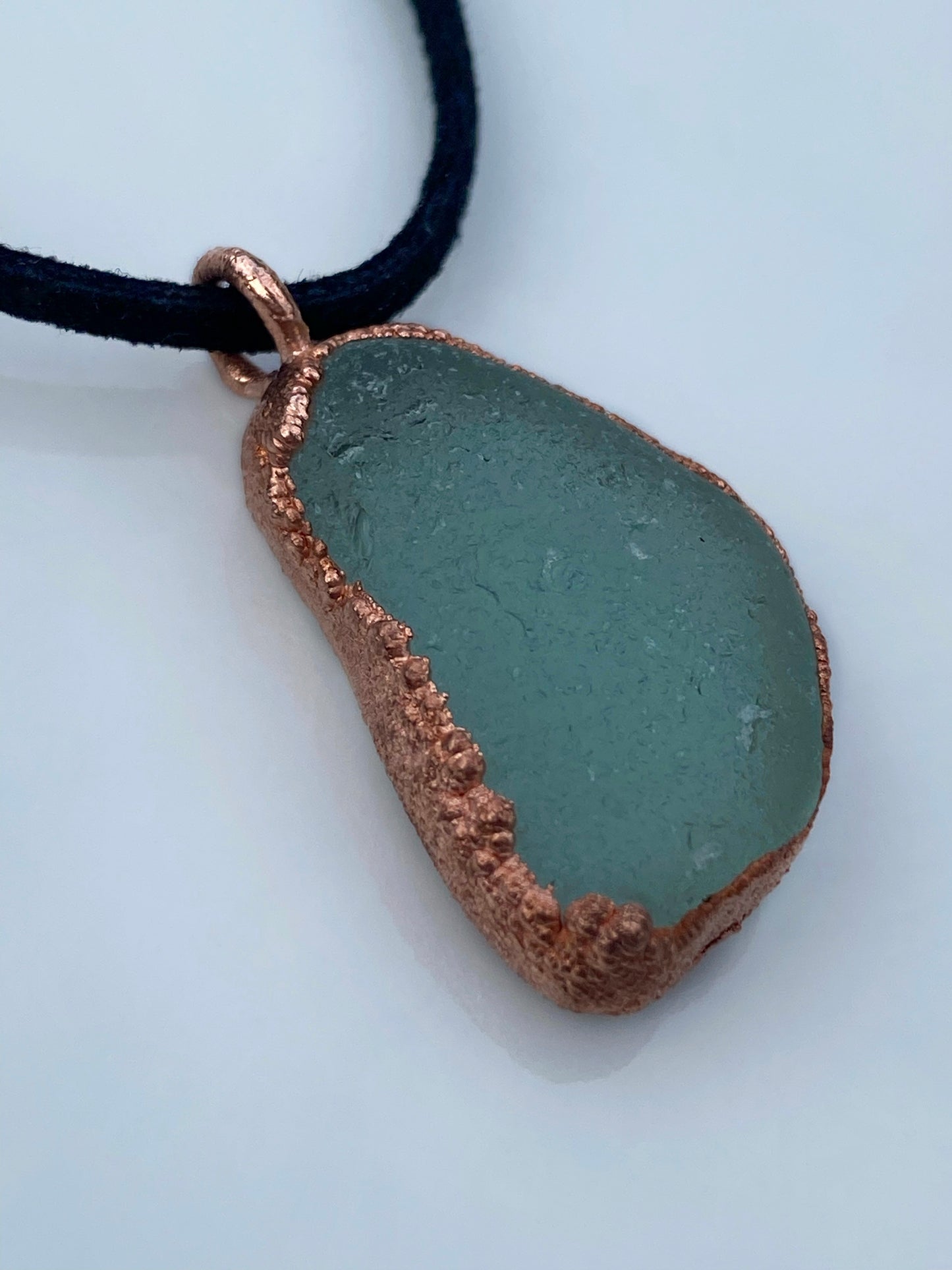 Recycled blue glass pendant