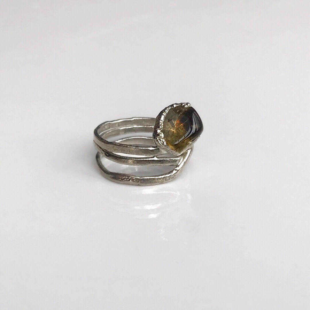 Ring with citrine