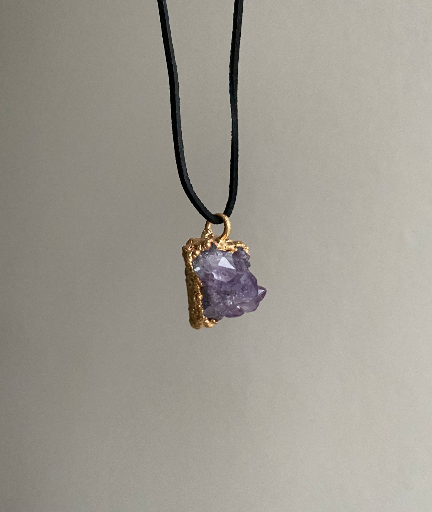 Amethyst druzy pendant